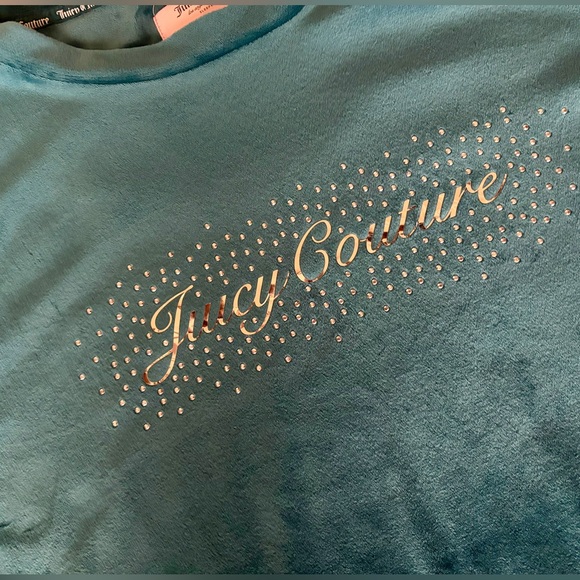 Juicy Couture Velour 2-piece Teal color Loungewear Set - Picture 5 of 7